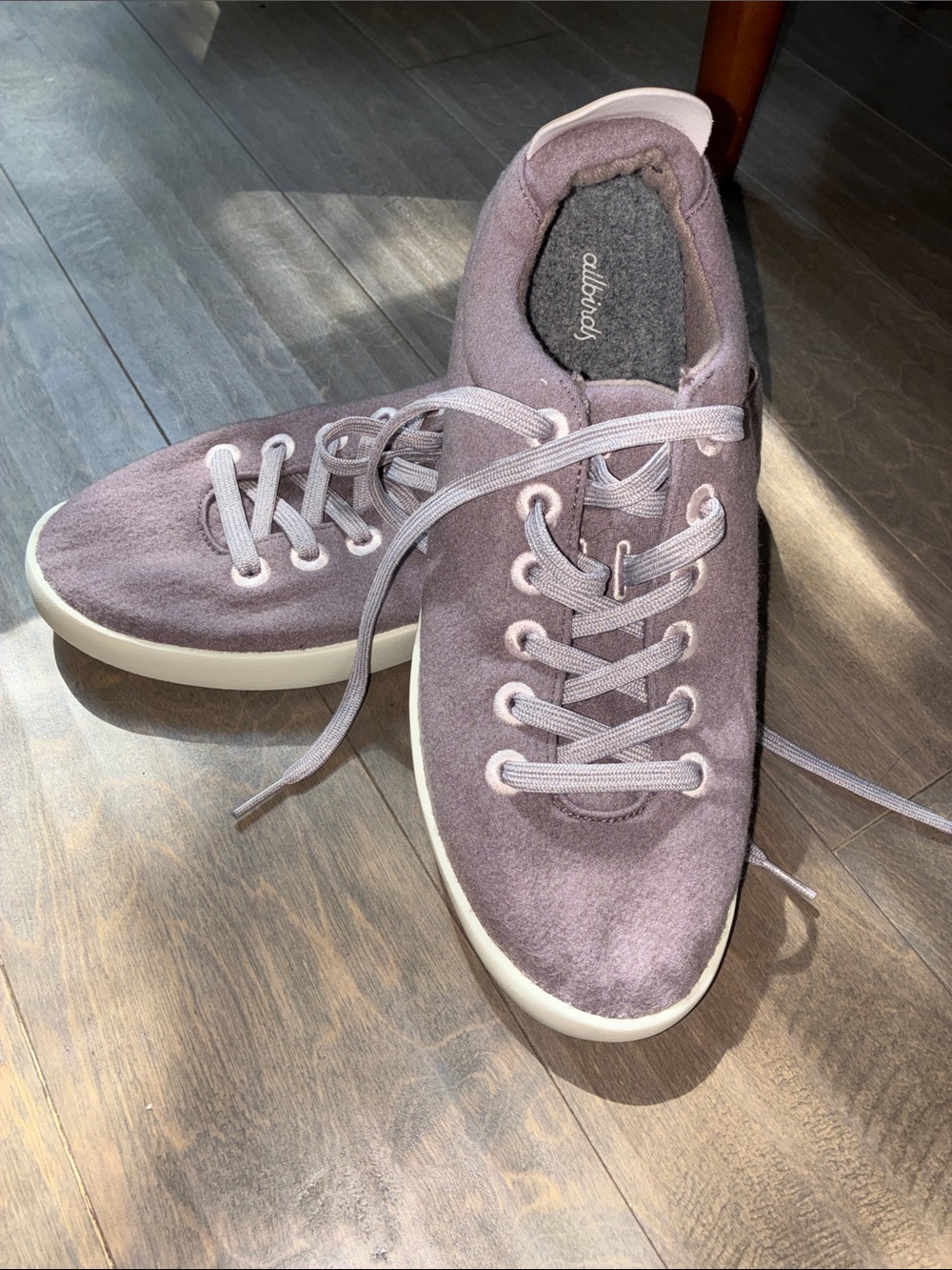 allbirds Women’s Lavender Wool Sneakers with Cream Sole